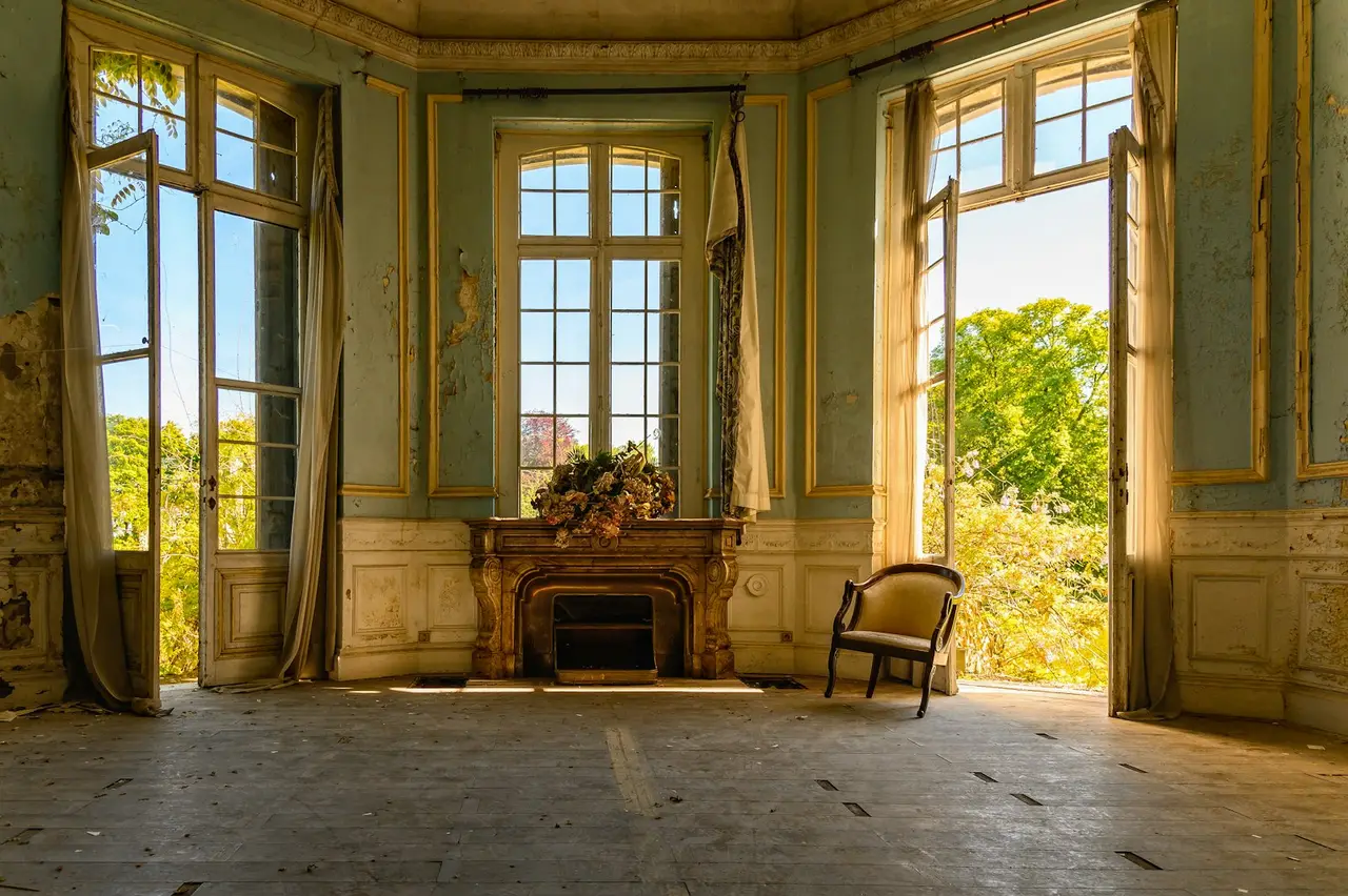 intérieur élégant d'un château vintage