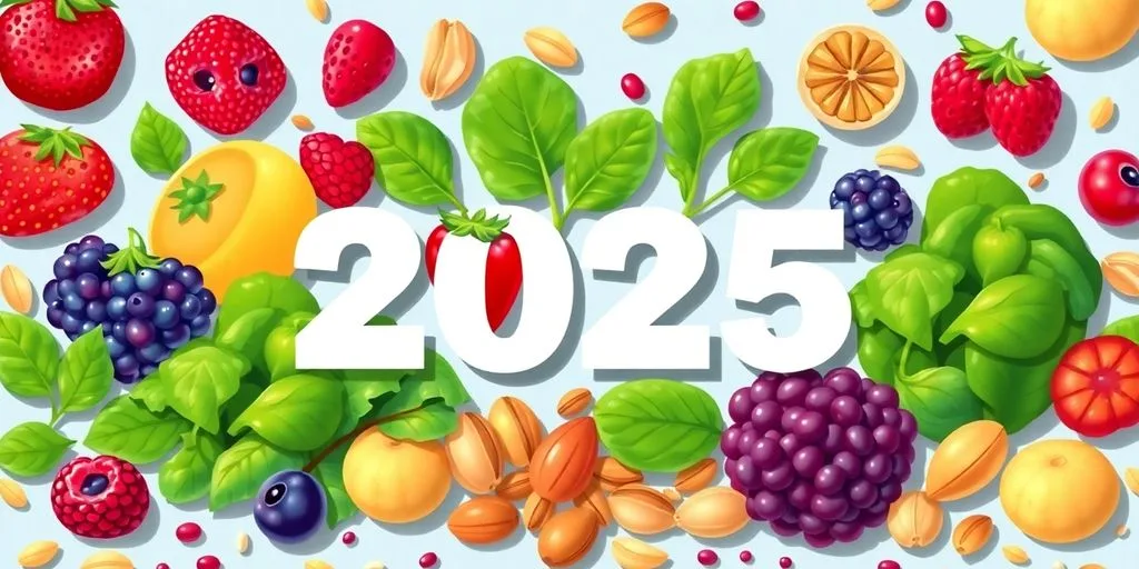 Assortiment de superaliments colorés et sains.