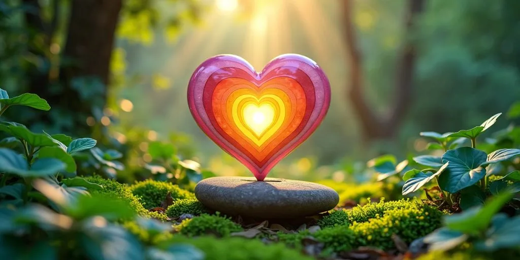 Symbole du chakra du coeur en harmonie.