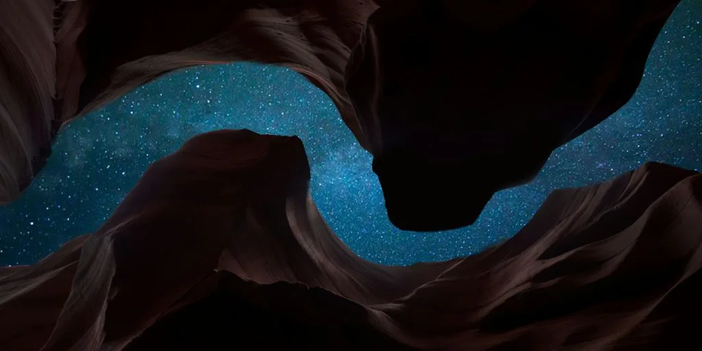 blue starry night