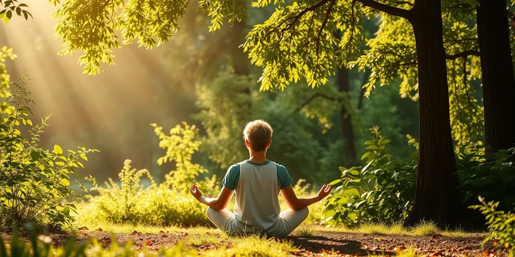 Méditation en pleine nature pour le bien-être mental.