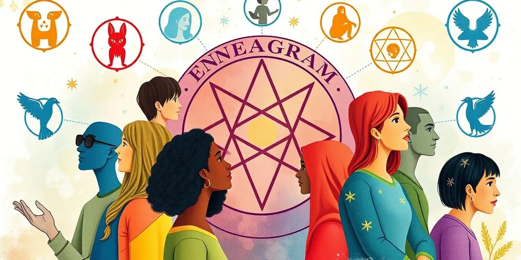 Illustration de personnes explorant leur personnalité.