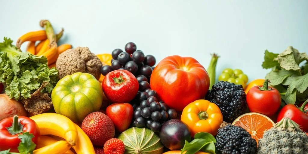Fruits et légumes riches en antioxydants.