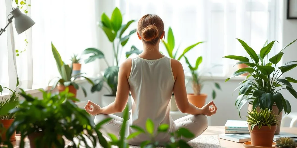 Personne méditant pour améliorer la concentration.