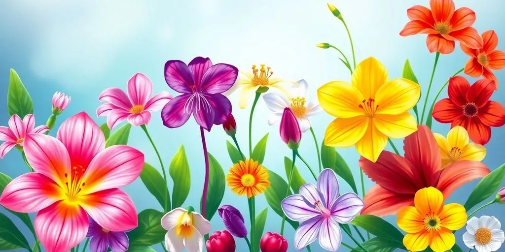 Fleurs de Bach colorées dans un cadre naturel apaisant.