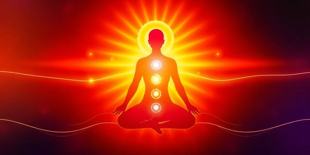 Illustration des chakras et des énergies subtiles.
