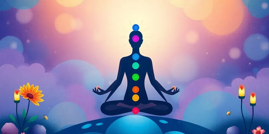 Illustration réaliste des chakras en harmonie.