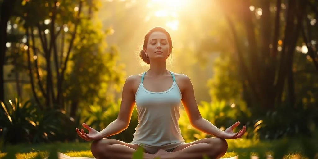 Pratiquant le yoga dans un environnement paisible et naturel.