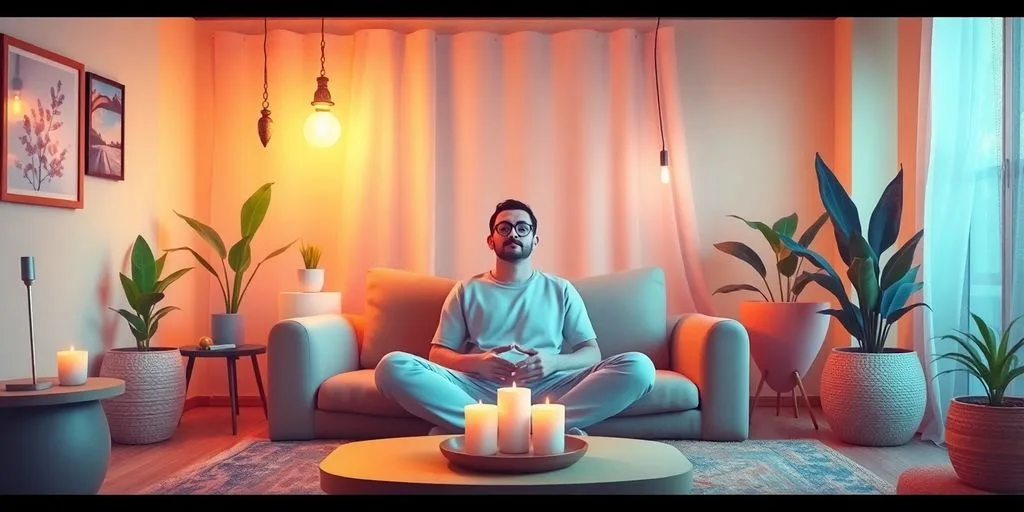 Personne détendue en séance de sophro-analyse.