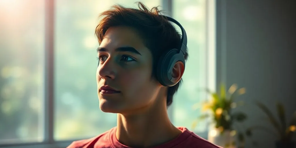 Person utilisant la technique de neurofeedback en thérapie.