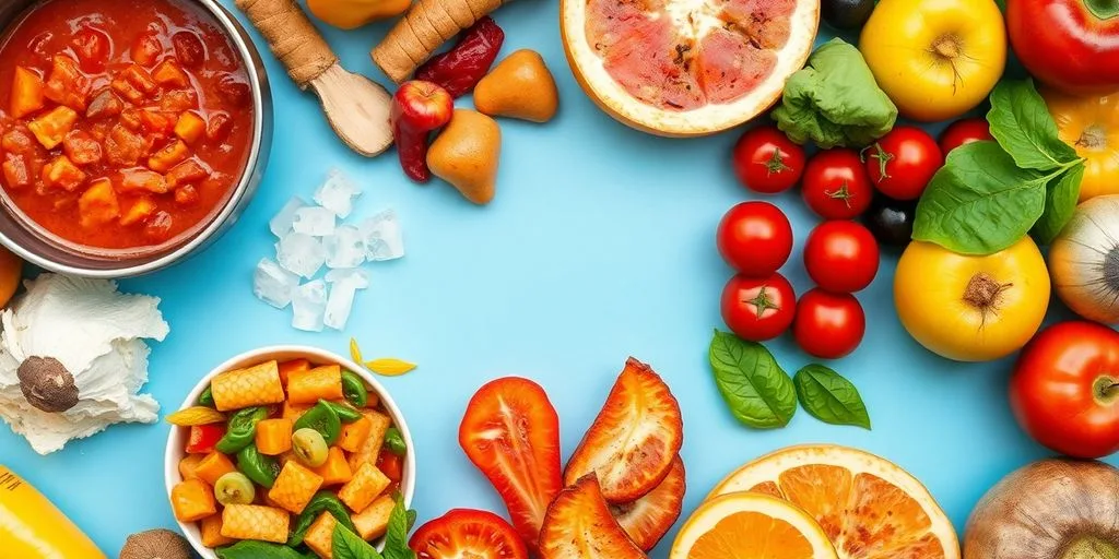 Aliments chauds, froids et à température ambiante.