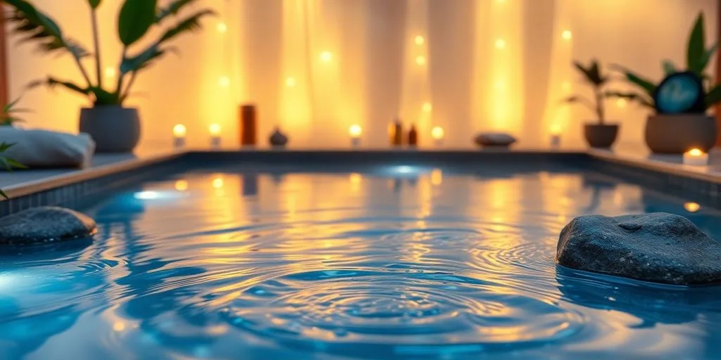 Bain de sons thérapeutique dans un spa relaxant.