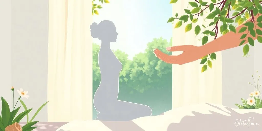 Silhouette d'un corps serein en bien-être.