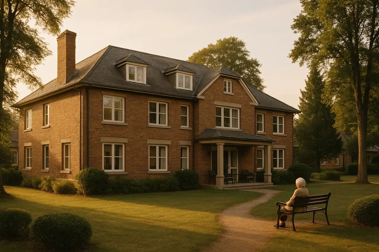 Maison de retraite de luxe avec jardin