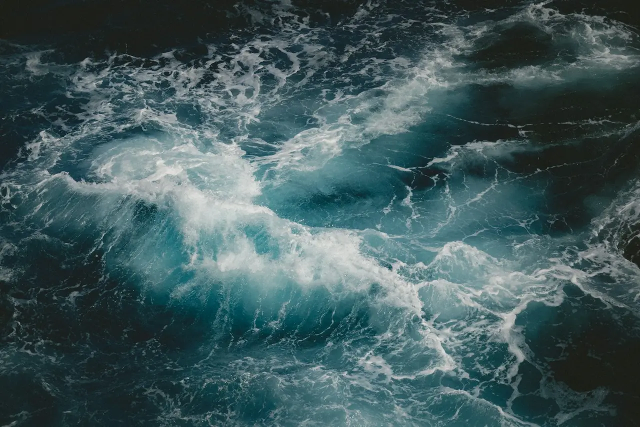 Gros plan sur des vagues de l'océan